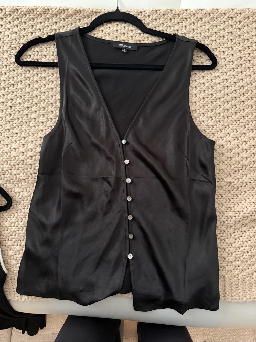 Madewell Black Button-Front Camisole
